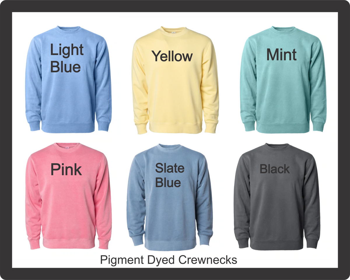 Lazy Butt Fishing Pigment Dyed Crewneck sweatshirt – LAZY BUTT