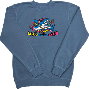 Lazy Shark "pigment dyed" Crewneck Sweatshirt