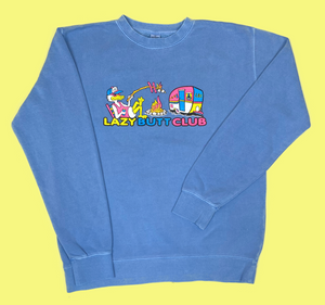 Lazy Butt Camping Pigment Dyed Crewneck sweatshirt van life